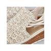 Rieker Knitted Wedge Slingback Sandal - Cream Combi